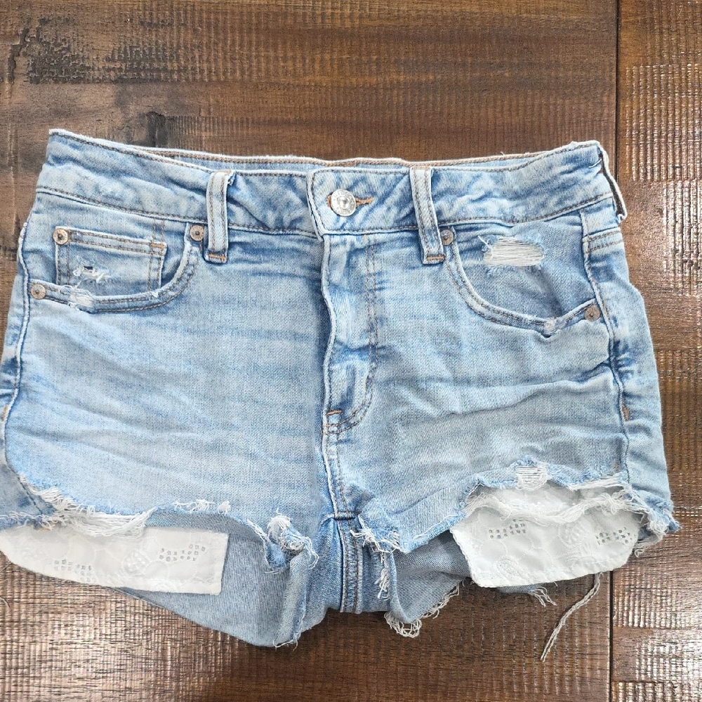 American Eagle Outfitters Light Wash Jean Shorts